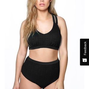 Boohoo plus crochet bikini